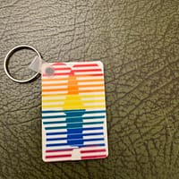 Two Faces Meet Key Ring