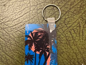 Palm Trees Sunset Key Ring