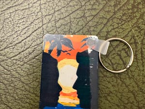 Two Faces Sunset Key Ring