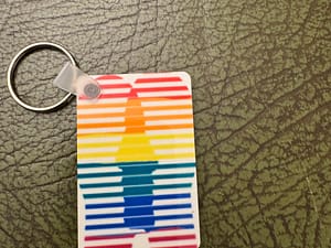 Two Faces Meet Key Ring