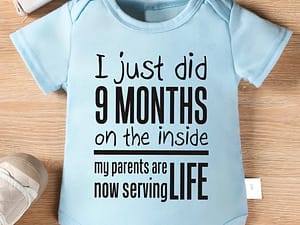 I just did 9 months baby onesie