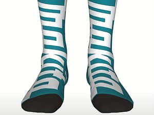 Unisex Turquoise Makita Logo Socks – Comfortable Everyday Wear