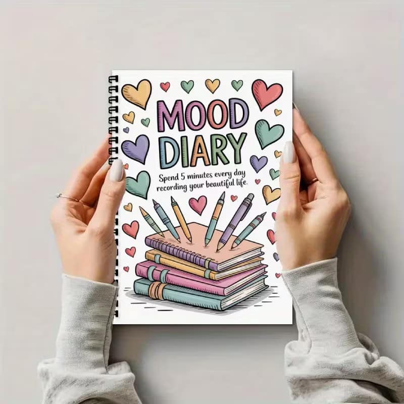 Book Self-Care Emotional Journal – Spiral Bound A5 Mood Diary